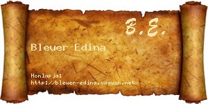 Bleuer Edina névjegykártya