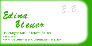 edina bleuer business card